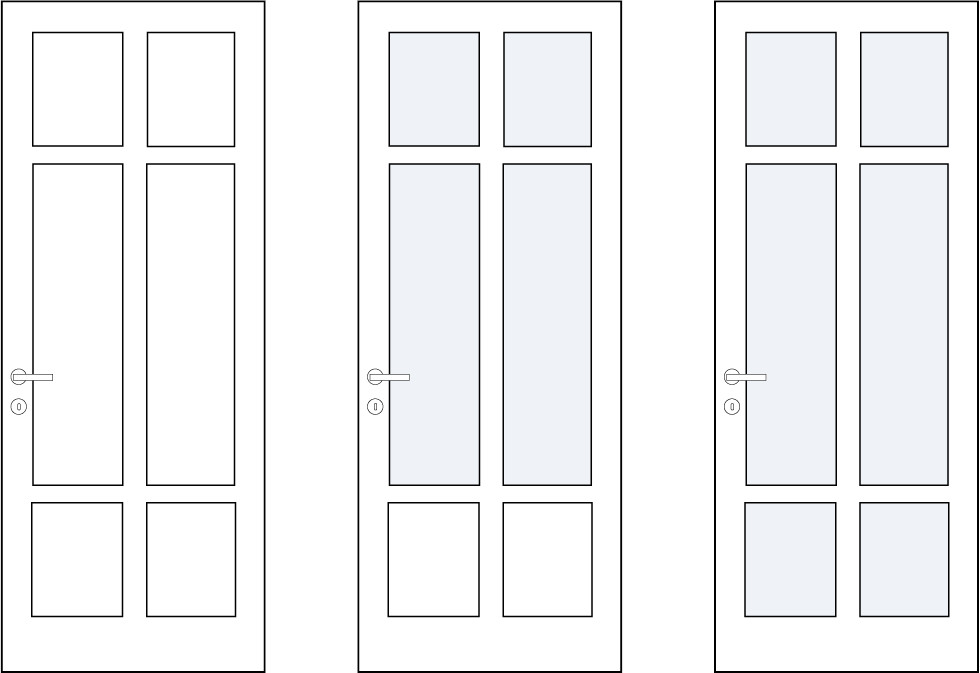 varianti compositive porte in legno serie style 237