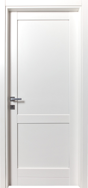 PORTE INTERNE IN LEGNO - LINEA BASIC - mod 411 - FODERA PIANA BIANCA