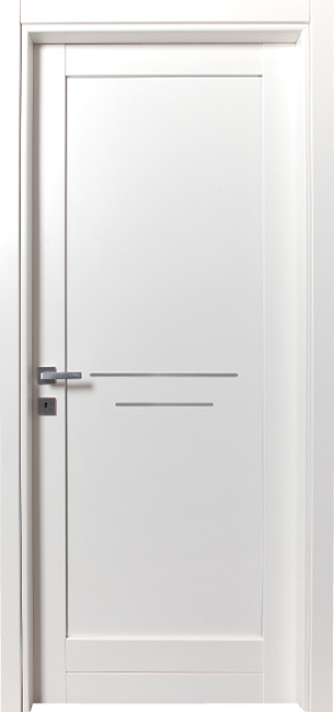 PORTE INTERNE IN LEGNO - LINEA BASIC - mod 419 - PROFILI IN ALLUMINNIO STONDATI