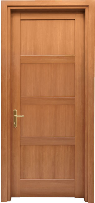 PORTE INTERNE IN LEGNO - LINEA BASIC - mod 432 - 4 RETTANGOLI A FODERA PIANA
