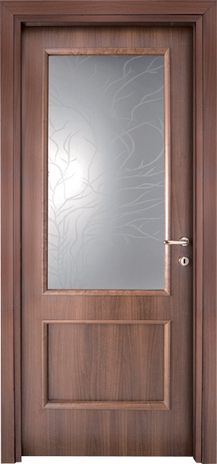 PORTE INTERNE IN LEGNO - LINEA BASIC - mod 511 - SUPERIORE A VETRO