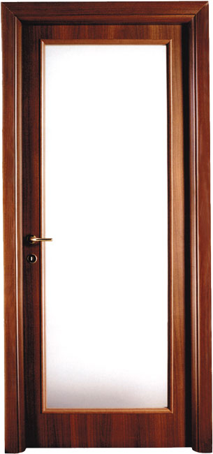 PORTE INTERNE IN LEGNO - LINEA BASIC - MOD 519 V - A VETRO