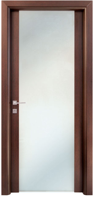 PORTE INTERNE IN LEGNO - LINEA BASIC - mod 450 - INTERNO VETRO
