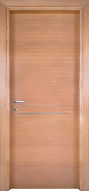 PORTE INTERNE IN LEGNO - LINEA LEGNO - mod 121 PROFILO ALLUMINIO STONDATI