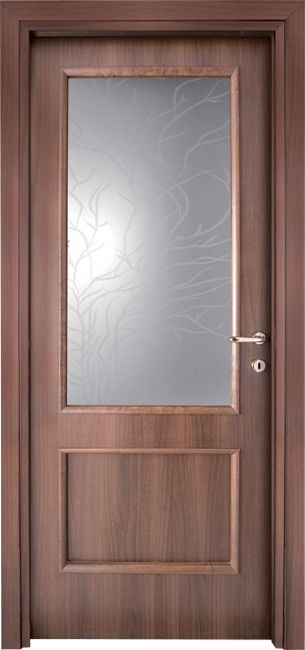 PORTE INTERNE IN LEGNO - LINEA BASIC - mod 511 - SUPERIORE A VETRO